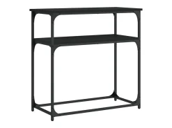 Mesa consola madera de ingeniería negra 75x35,5x75 cm ES554112