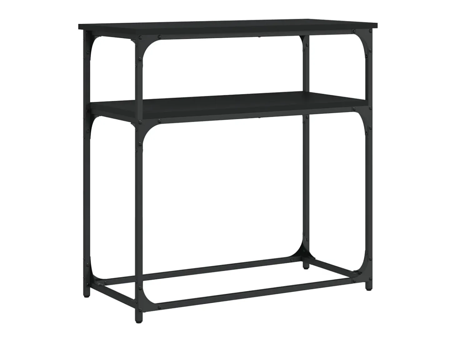 Mesa consola madera de ingeniería negra 75x35,5x75 cm ES554112