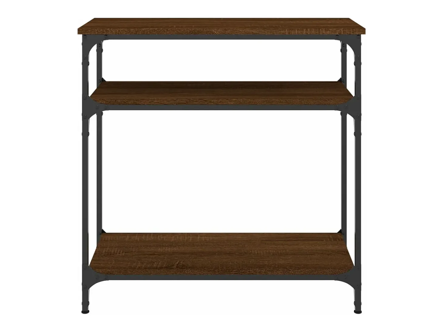 Mesa consola madera de ingeniería marrón roble 75x29x75 cm