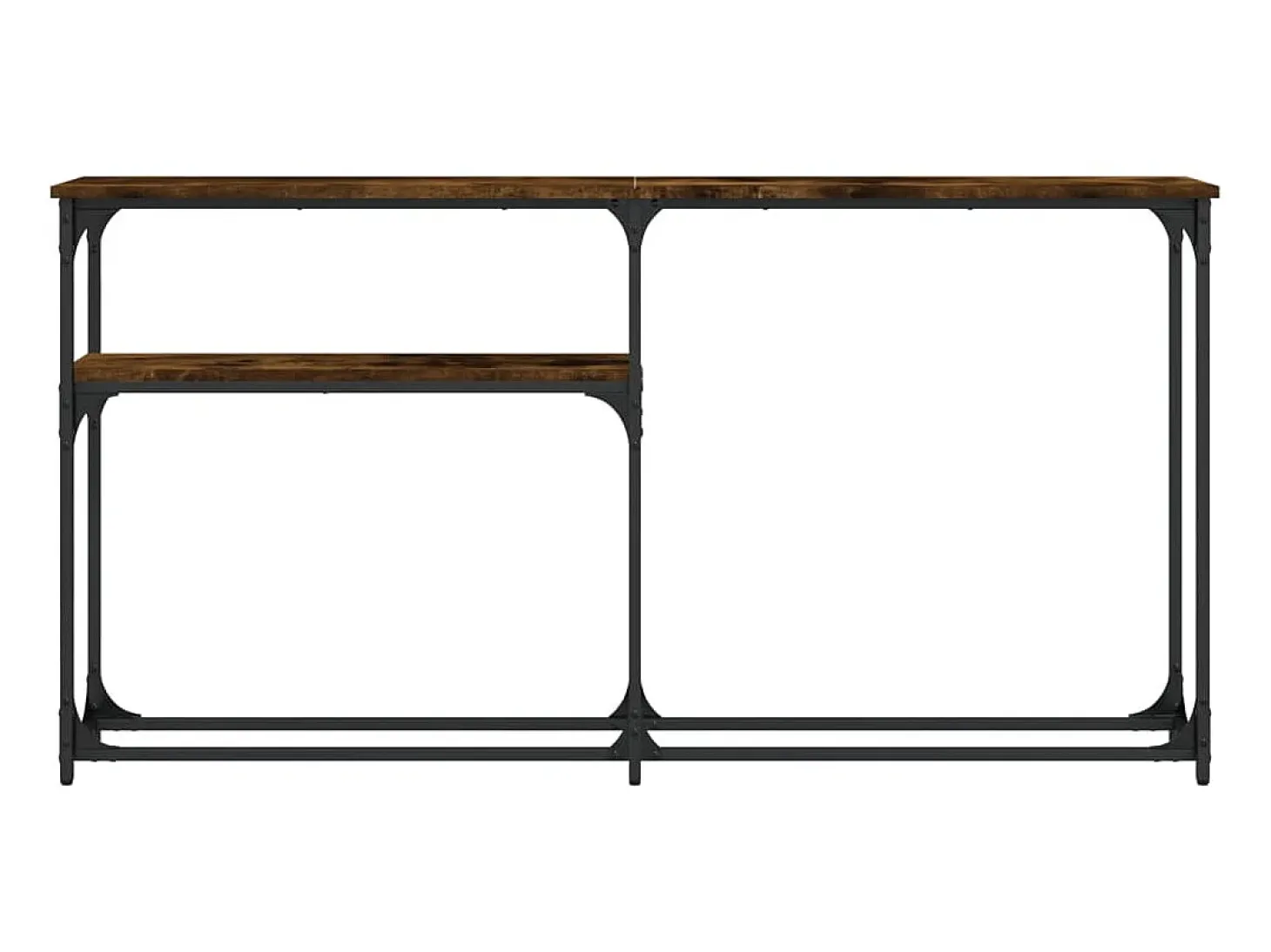 Mesa consola madera de ingeniería roble ahumado 145x22,5x75 cm ES711506