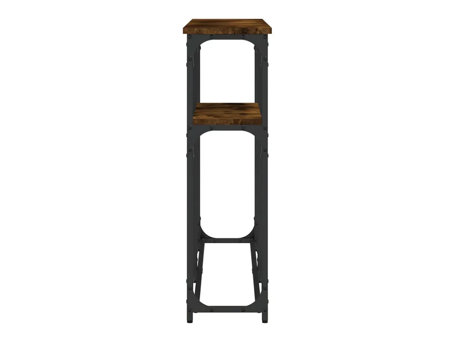 Mesa consola madera de ingeniería roble ahumado 145x22,5x75 cm ES711506