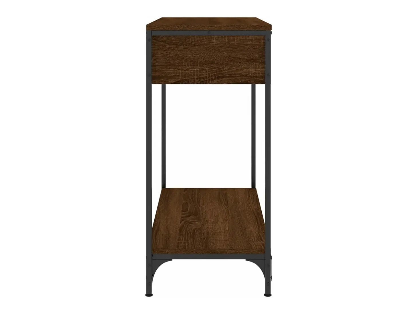 Mesa consola madera de ingeniería marrón roble 75x34,5x75 cm