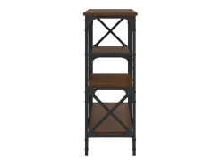 Mesa consola madera de ingeniería marrón roble 150x29x76,5 cm