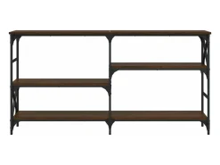 Mesa consola madera de ingeniería marrón roble 150x29x76,5 cm