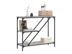 Mesa consola madera de ingeniería gris Sonoma 88,5x30x75 cm