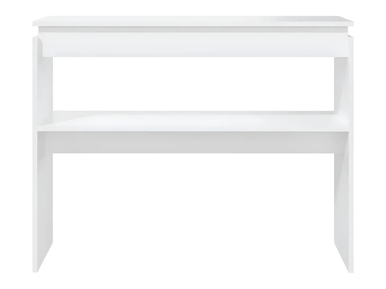 Mesa consola madera de ingeniería blanca 102x30x80 cm ES977156
