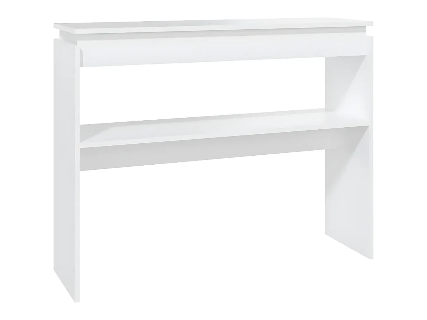 Mesa consola madera de ingeniería blanca 102x30x80 cm ES977156