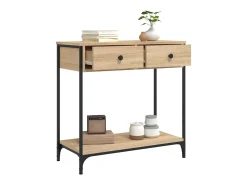 Mesa consola madera de ingeniería roble Sonoma 75x34,5x75 cm ES812480