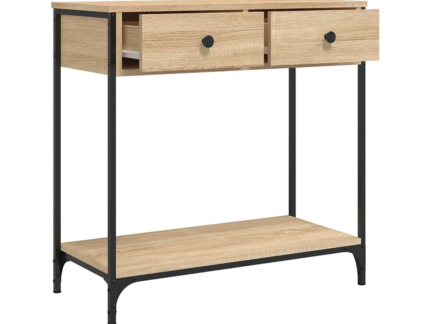 Mesa consola madera de ingeniería roble Sonoma 75x34,5x75 cm ES812480