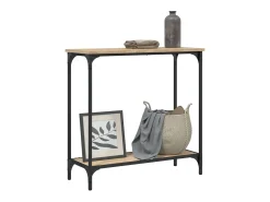 Mesa consola madera de ingeniería roble Sonoma 75x30,5x75 cm ES322676