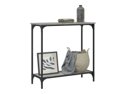Mesa consola madera de ingeniería gris Sonoma 75x30,5x75 cm ES552652