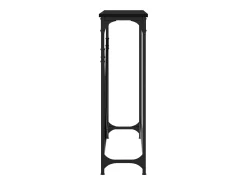 Mesa consola madera de ingeniería negra 102x22,5x75 cm