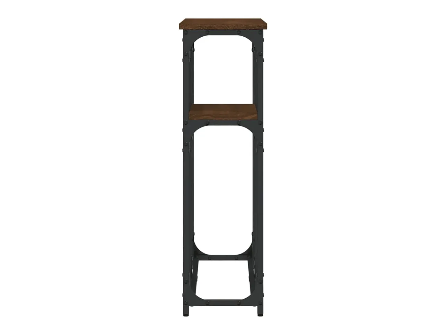 Mesa consola madera de ingeniería marrón roble 90x22,5x75 cm