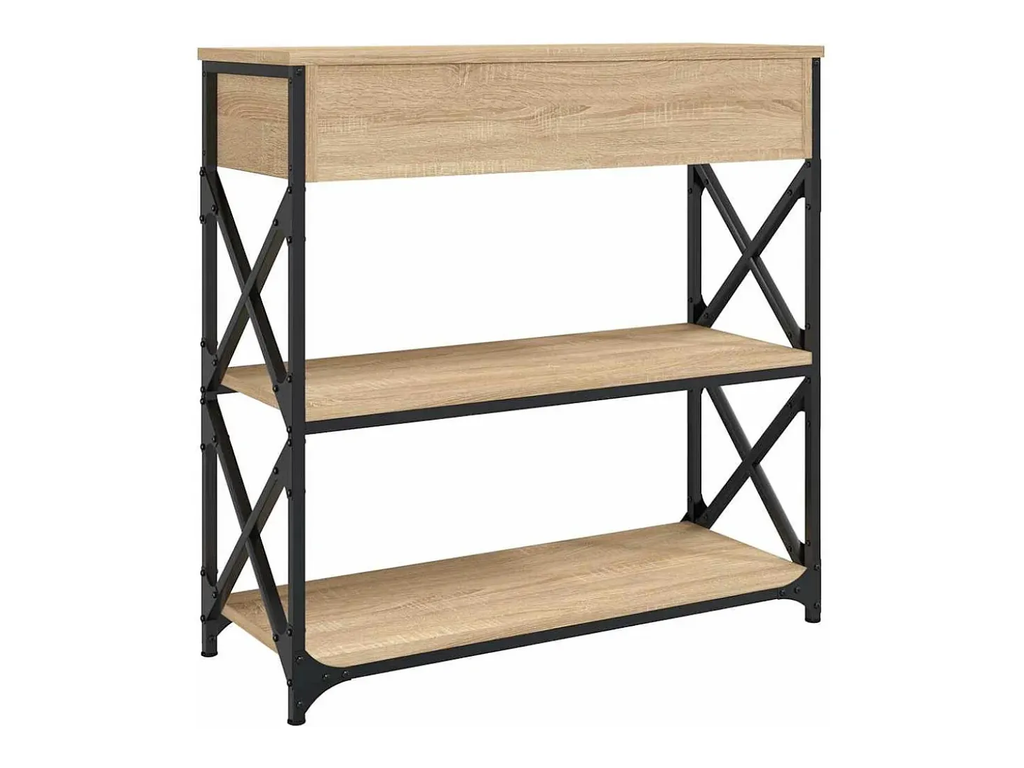Mesa consola madera de ingeniería roble Sonoma 75x28x75 cm
