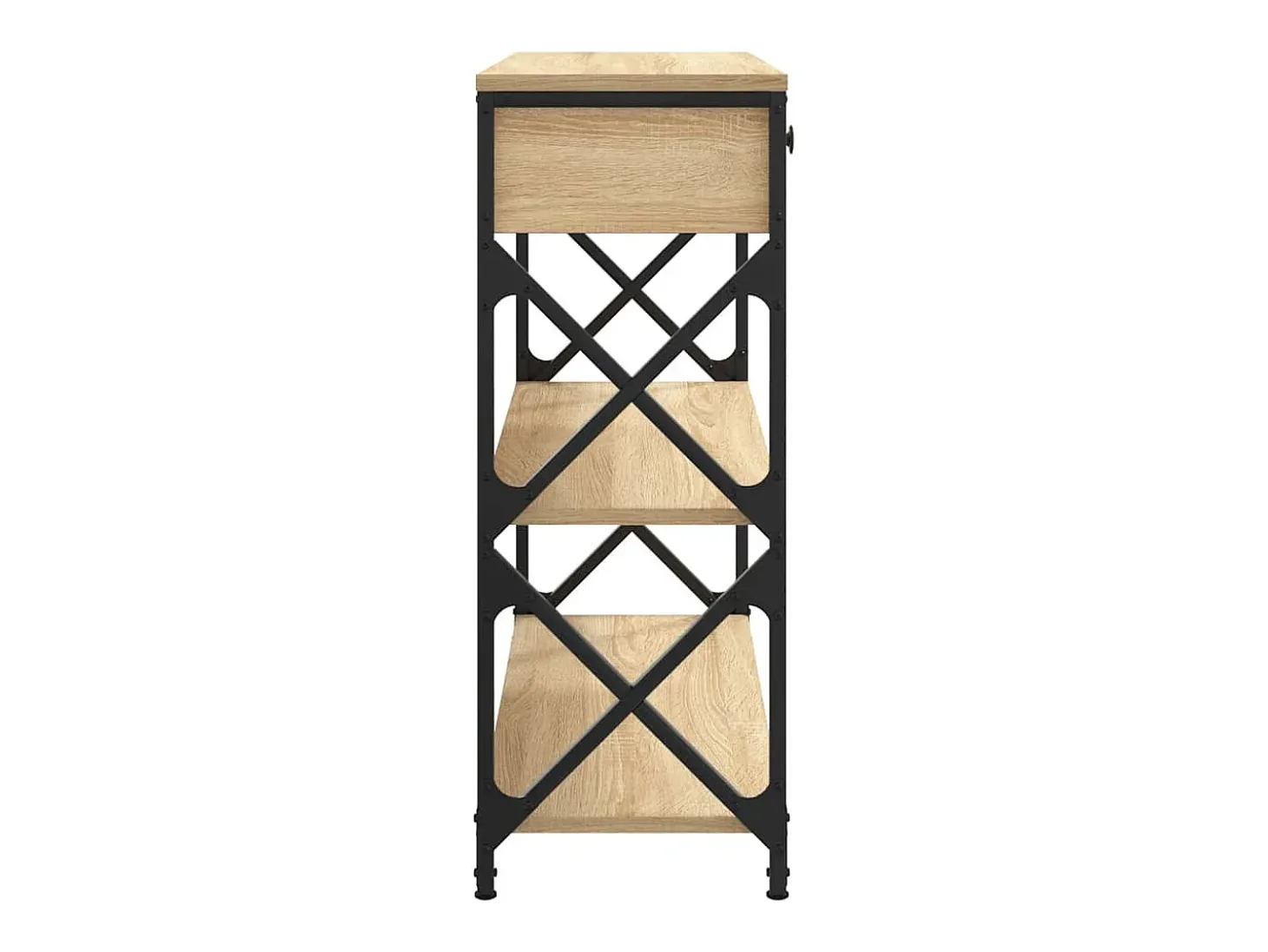 Mesa consola madera de ingeniería roble Sonoma 75x28x75 cm