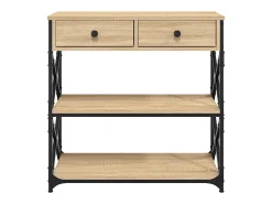 Mesa consola madera de ingeniería roble Sonoma 75x28x75 cm