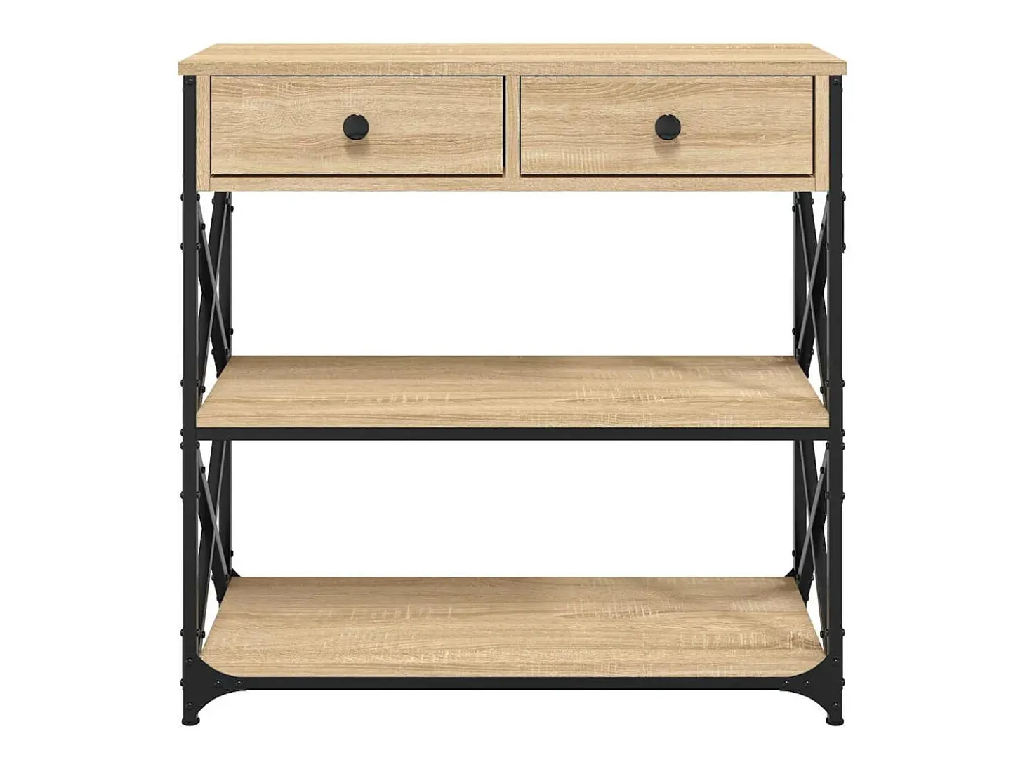 Mesa consola madera de ingeniería roble Sonoma 75x28x75 cm