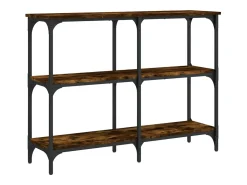 Mesa consola madera de ingeniería roble ahumado 100x29x75 cm ES929859