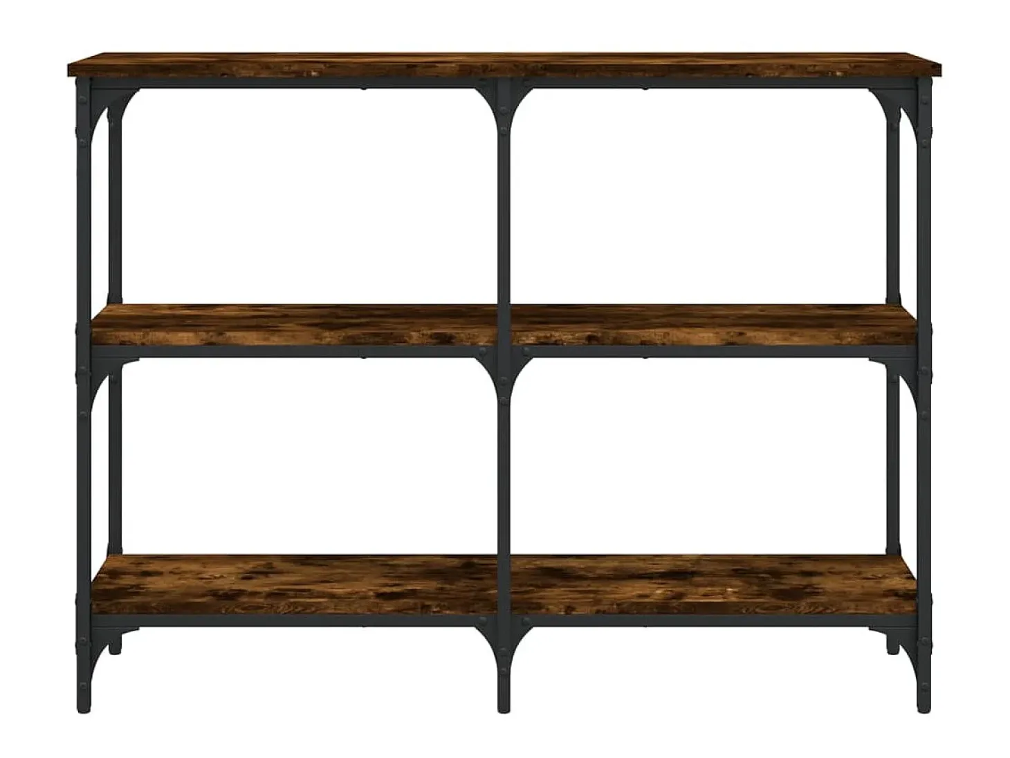 Mesa consola madera de ingeniería roble ahumado 100x29x75 cm ES929859