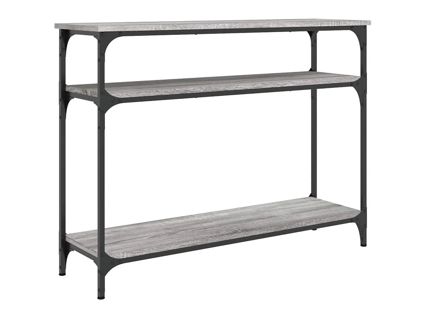 Mesa consola madera de ingeniería gris Sonoma 100x29x75 cm ES724103