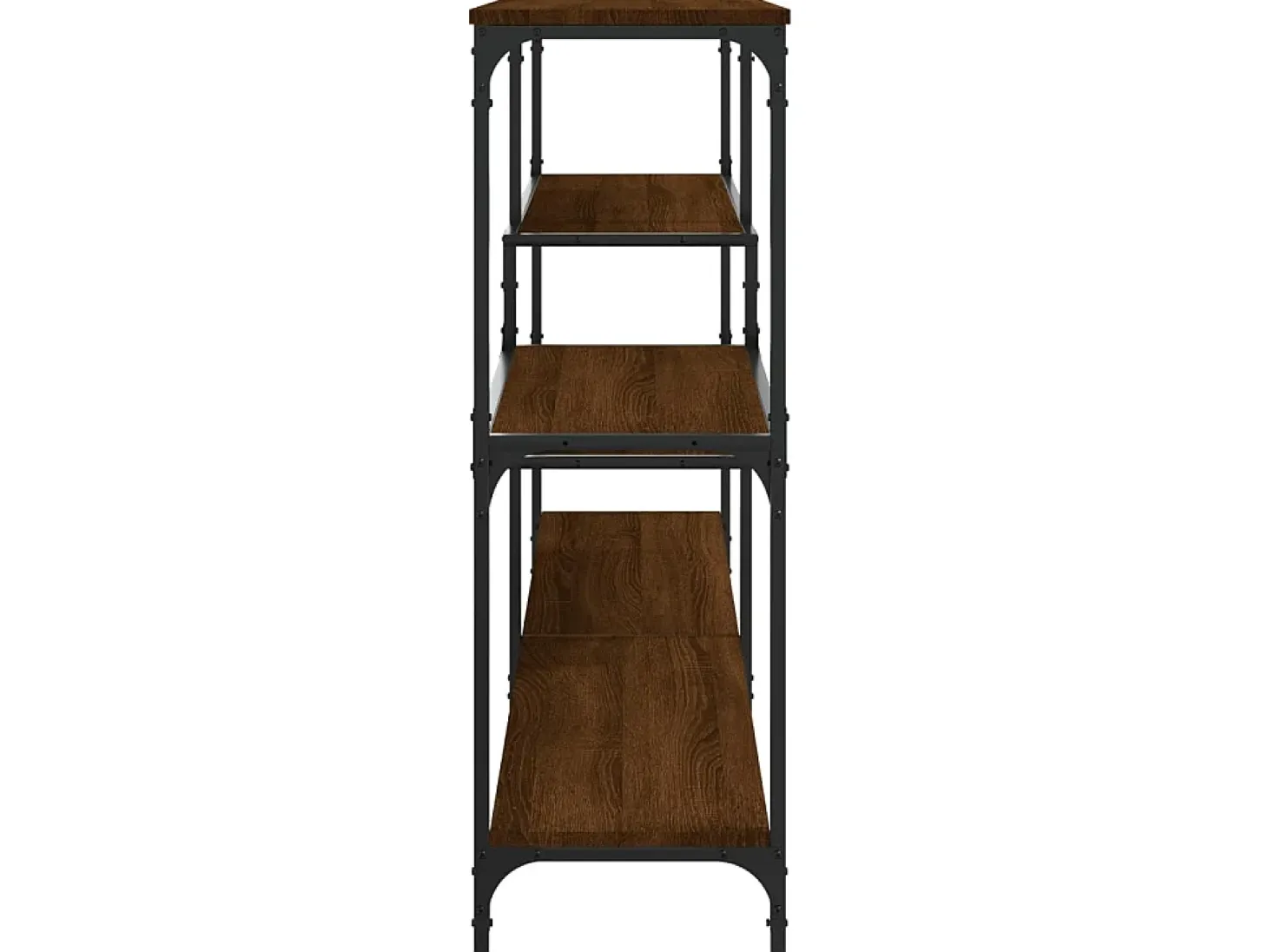 Mesa consola madera de ingeniería marrón roble 160x32x95 cm ES112548