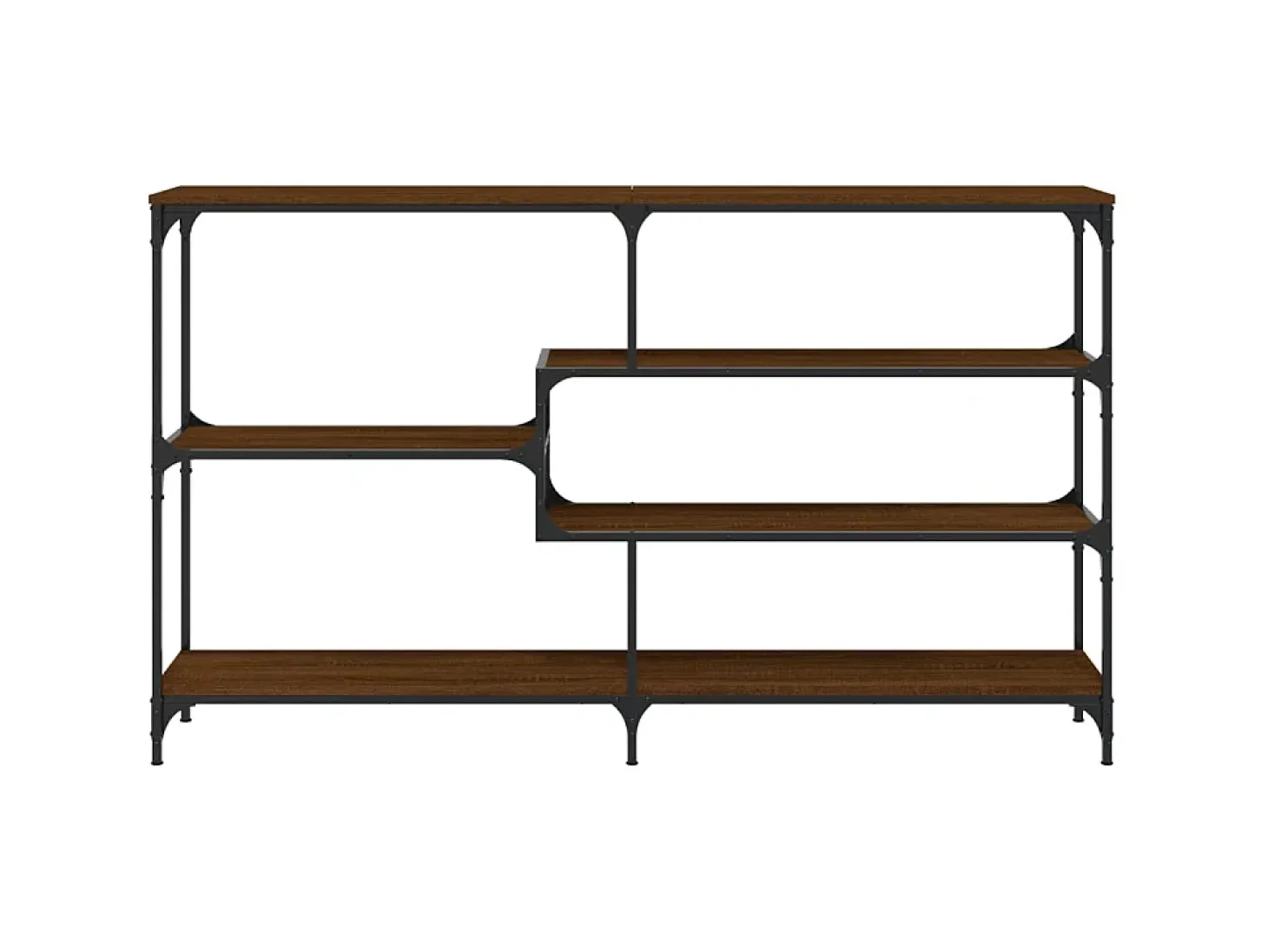 Mesa consola madera de ingeniería marrón roble 160x32x95 cm ES112548