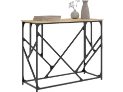 Mesa consola madera de ingeniería roble Sonoma 100x40x80 cm ES538753