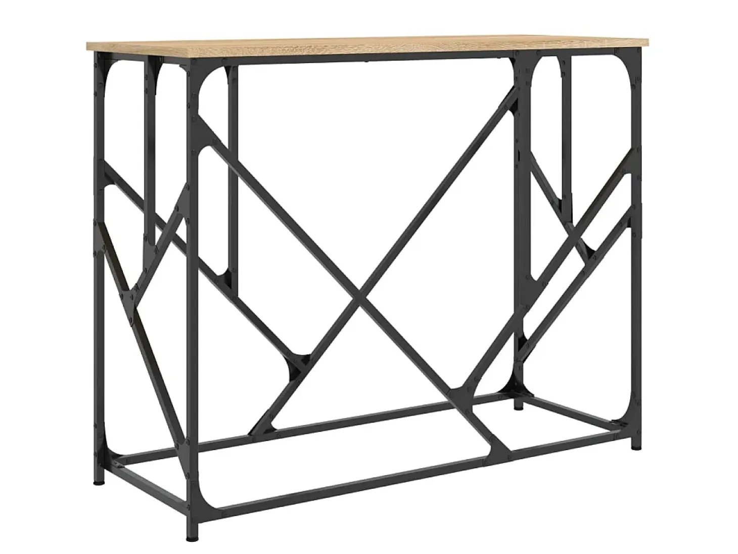 Mesa consola madera de ingeniería roble Sonoma 100x40x80 cm ES538753