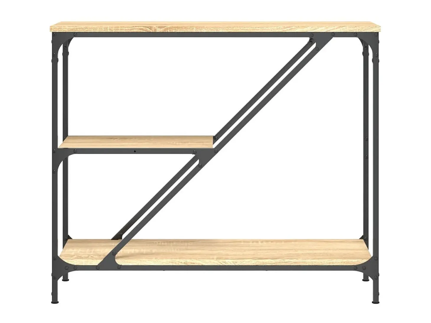 Mesa consola madera de ingeniería roble Sonoma 88,5x30x75 cm ES872986