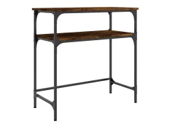 Mesa consola madera de ingeniería roble ahumado 75x35,5x75 cm