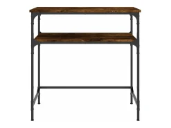 Mesa consola madera de ingeniería roble ahumado 75x35,5x75 cm
