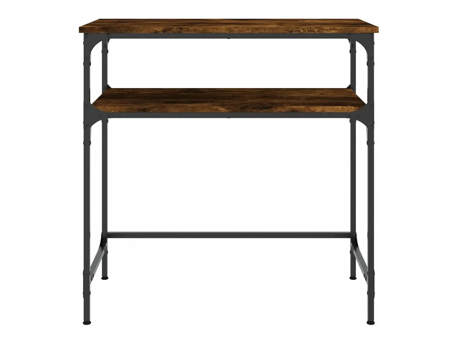 Mesa consola madera de ingeniería roble ahumado 75x35,5x75 cm