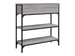 Mesa consola madera de ingeniería gris Sonoma 72,5x25x75 cm