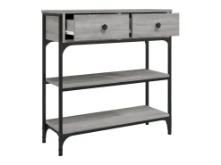 Mesa consola madera de ingeniería gris Sonoma 72,5x25x75 cm