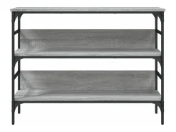 Mesa consola madera de ingeniería gris Sonoma 100x32x75 cm