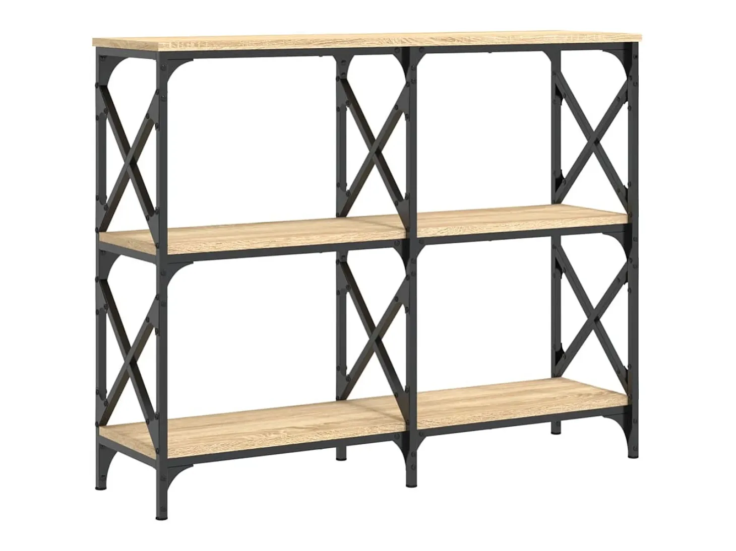 Mesa consola madera de ingeniería roble Sonoma 100x28x80,5 cm