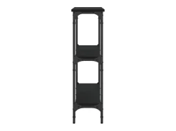 Mesa consola madera de ingeniería negra 75x22,5x75 cm