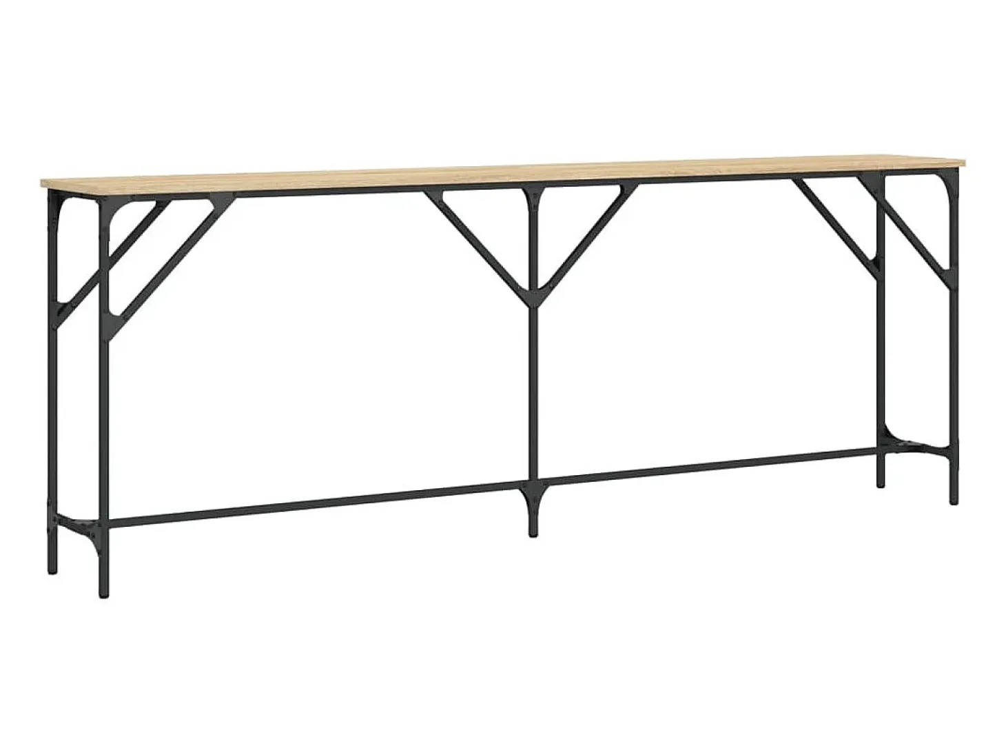 Mesa consola madera de ingeniería roble Sonoma 200x29x75 cm