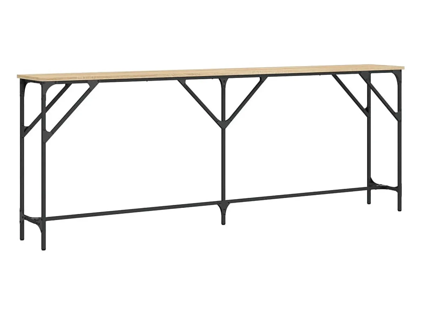 Mesa consola madera de ingeniería roble Sonoma 200x29x75 cm