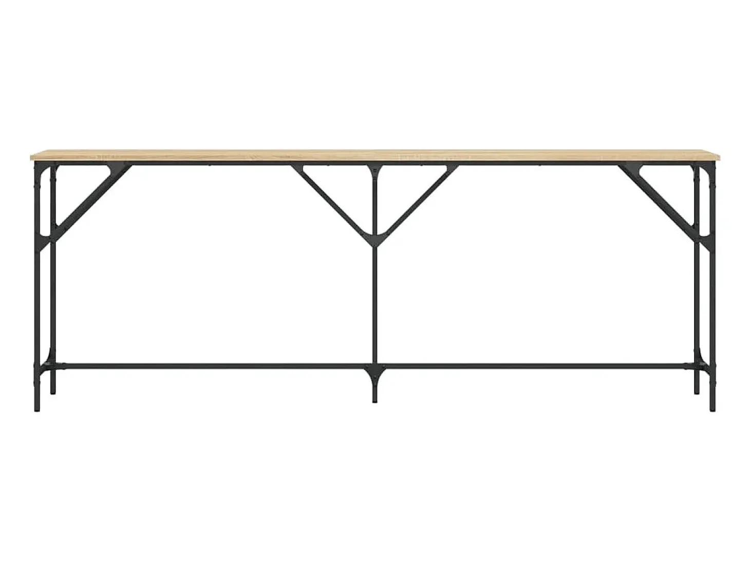 Mesa consola madera de ingeniería roble Sonoma 200x29x75 cm