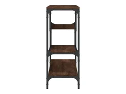 Mesa consola madera de ingeniería marrón roble 100x30x75 cm