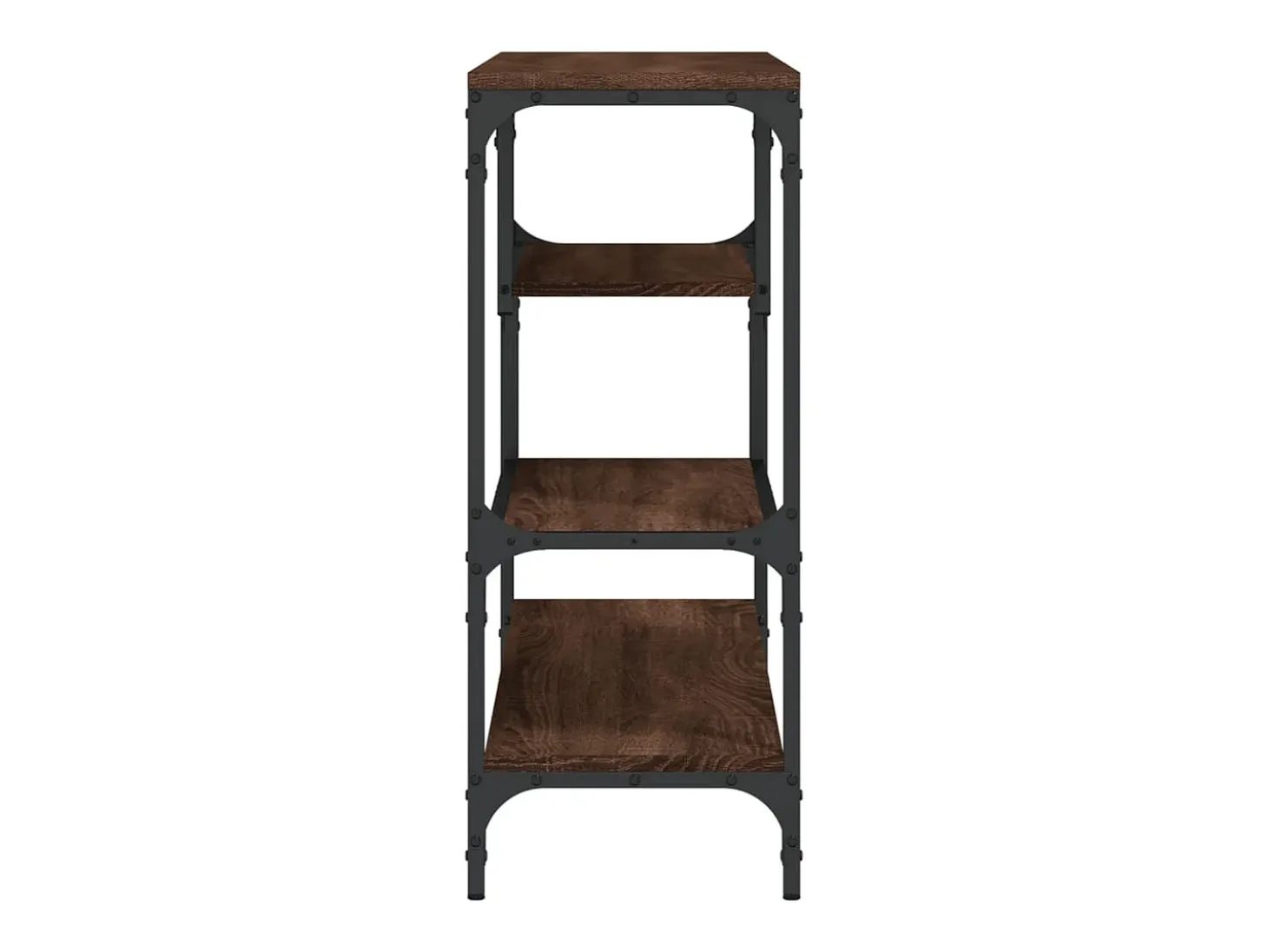 Mesa consola madera de ingeniería marrón roble 100x30x75 cm