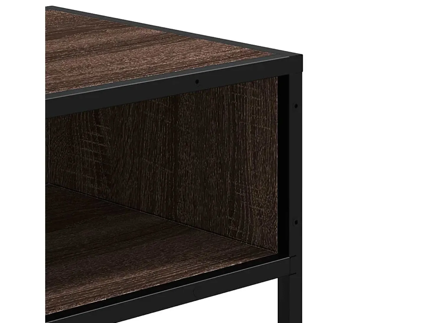 Mesa consola madera de ingeniería marrón roble 90x35x80 cm