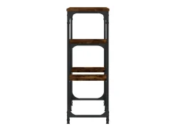 Mesa consola madera de ingeniería roble ahumado 89,5x28x76 cm