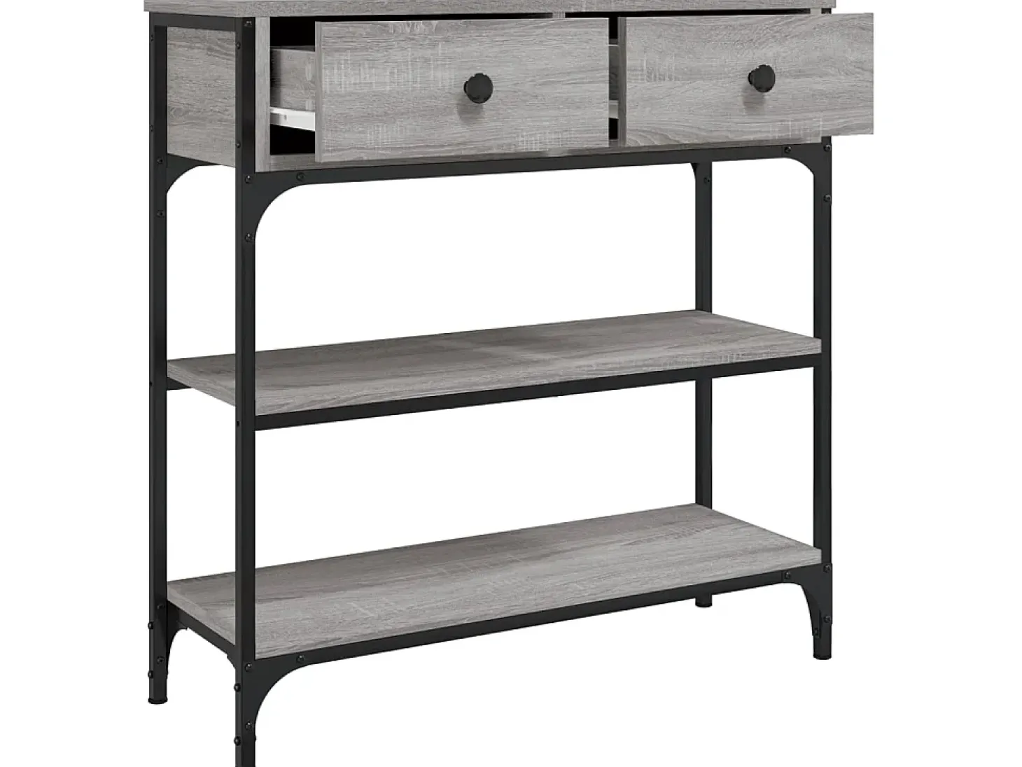 Mesa consola madera de ingeniería gris Sonoma 72,5x25x75 cm ES300222