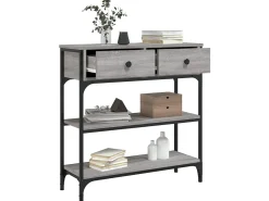 Mesa consola madera de ingeniería gris Sonoma 72,5x25x75 cm ES300222