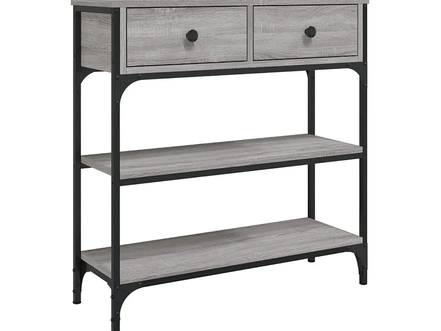 Mesa consola madera de ingeniería gris Sonoma 72,5x25x75 cm ES300222