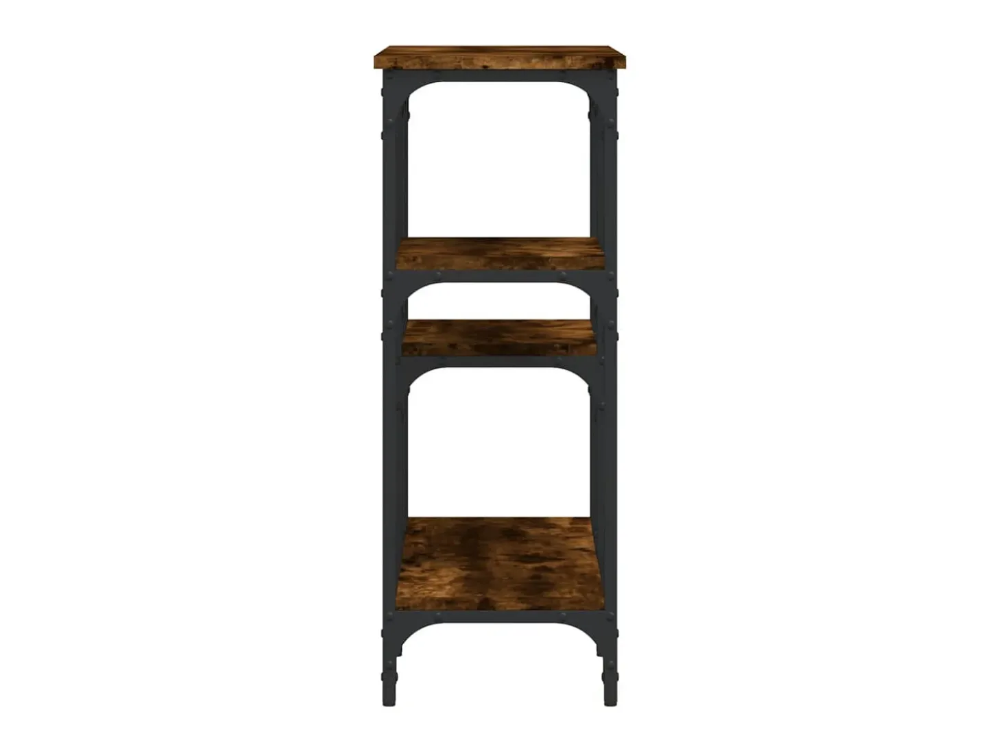 Mesa consola madera de ingeniería roble ahumado 80x29x75 cm ES816030
