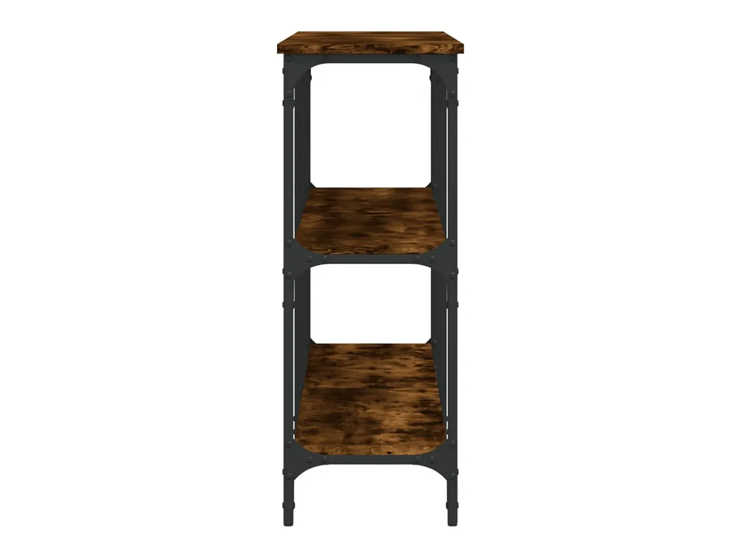 Mesa consola madera de ingeniería roble ahumado 150x29x75 cm ES711026