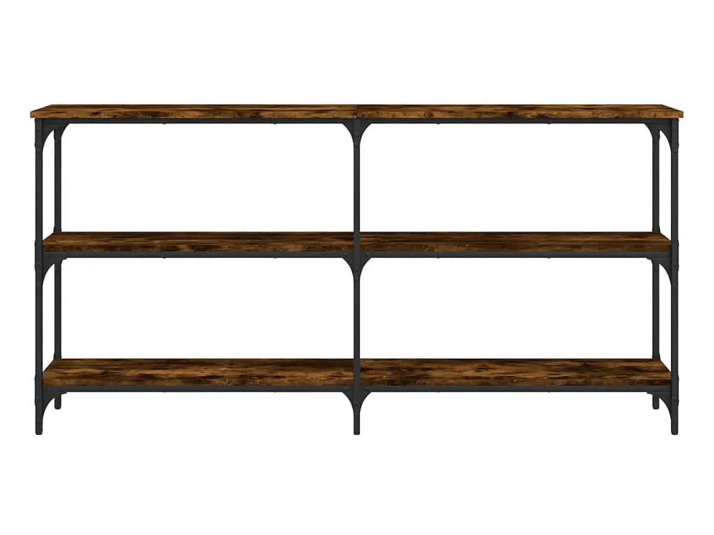 Mesa consola madera de ingeniería roble ahumado 150x29x75 cm ES711026